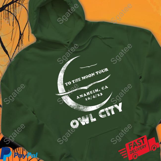 Official Owl City Merch To The Moon Tour Anaheim T Shirt