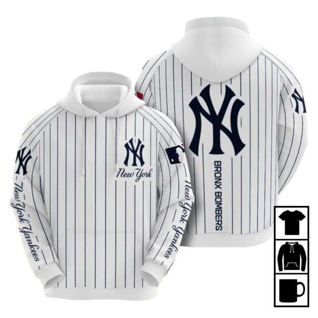 Official MLB New York Yankees Bronx Bombers White 3D T Shirt For Fans -  Sgatee