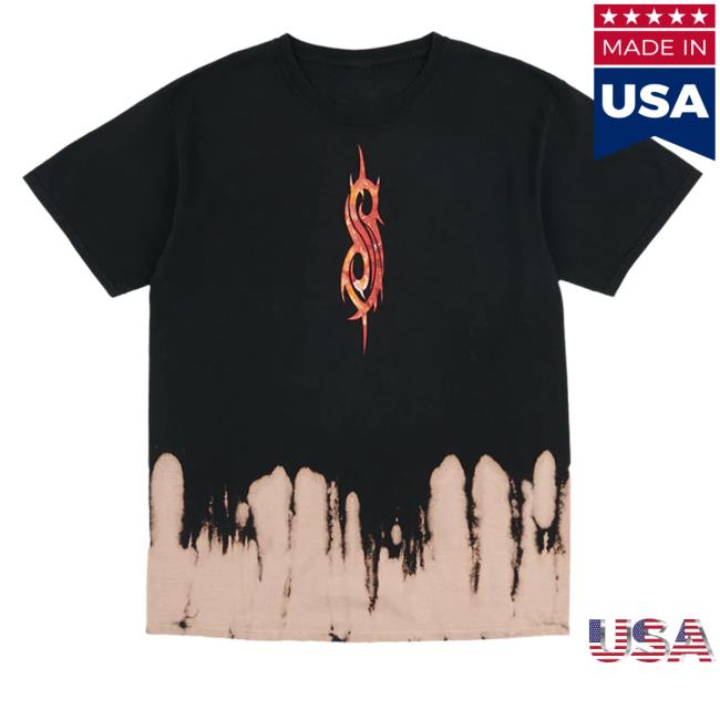 Official Slipknot Merch Tribal S Bleach Dyed Tshirt - Sgatee