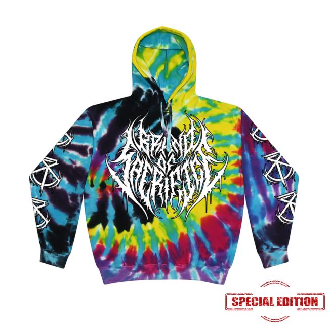 Official Brand Of Sacrifice Exodus Biomech Flashback Tie Dye Hoodie Official Brand Of Sacrifice Exodus Biomech Flashback Tie Dye Hoodie