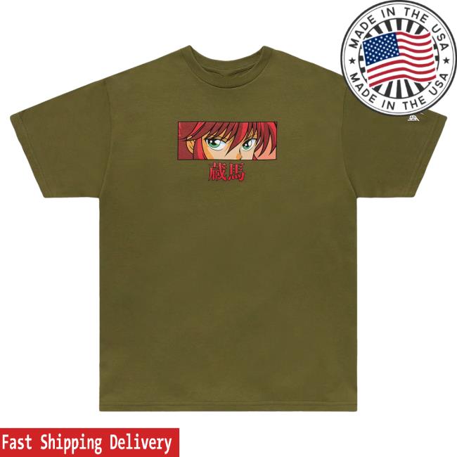 Official Hypland Clothing Merch Store Hypland Yyh Kurama Eyes Top Shirt (Olive)