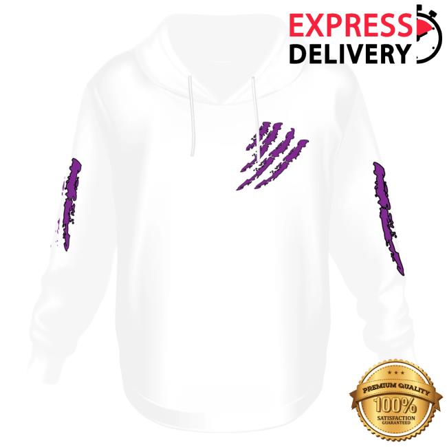 Official 6ix9ine Merch Store Tekashi 6Ix9ine White Sweaters Tata Claw Purple
