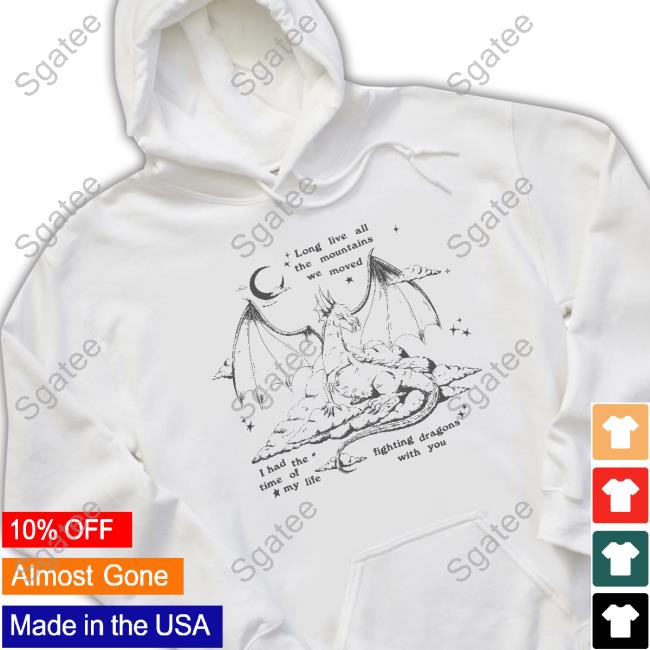 Taylor Swift Fighting Dragons With You White Sweartshirts