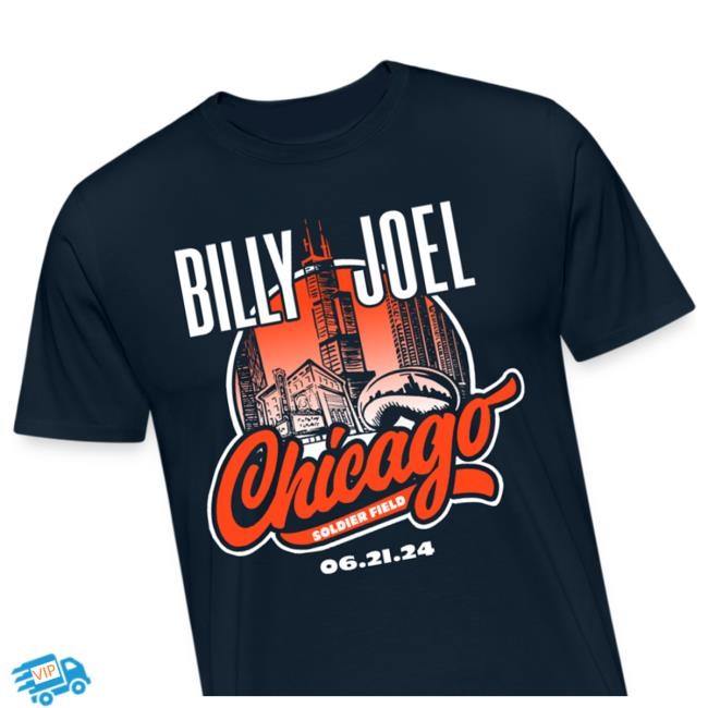 Billy Joel Official Merch Store | Billy Joel "6-21-24 Chicago Event" Navy Short Sleeve Tee Billy Joel Clothing Shop Billyjoelshop Billy Joel Official Merch Store | Billy Joel "6-21-24 Chicago Event" Navy Short Sleeve Tee Billy Joel Clothing Shop Billyjoelshop