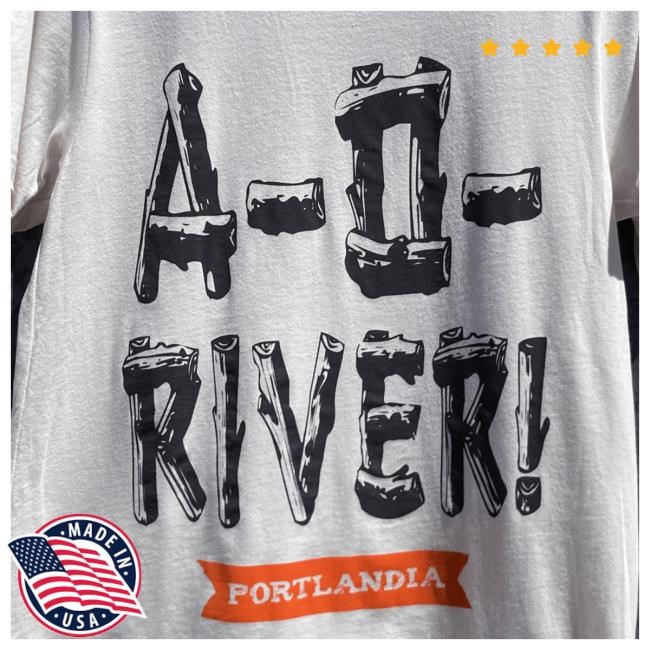 Official Portlandia Clothing Store Portlandia A-O-River Vintage White T Shirt
