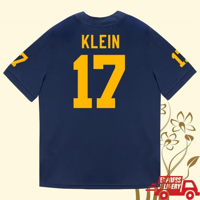 The M Den Michigan Wolverines #17 Marlin Klein Student Athlete Blue Football Jersey Tees The M Den Michigan Wolverines #17 Marlin Klein Student Athlete Blue Football Jersey Tees