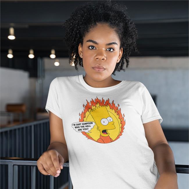 The Simpsons I'm Sart Sampson Who The Hell Are You T Shirt Poorly Translated Shirts Bart Simpson