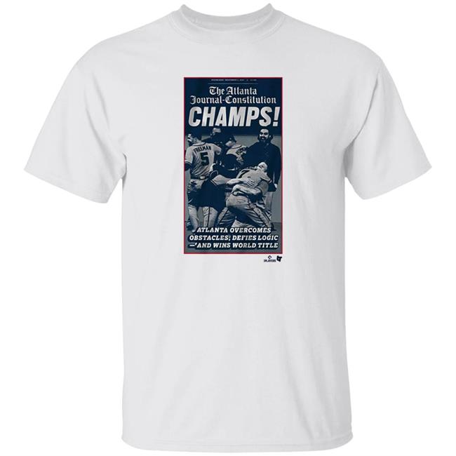 Breaking T The Atlanta Journal-Constitution World Champs Cover Shirt White