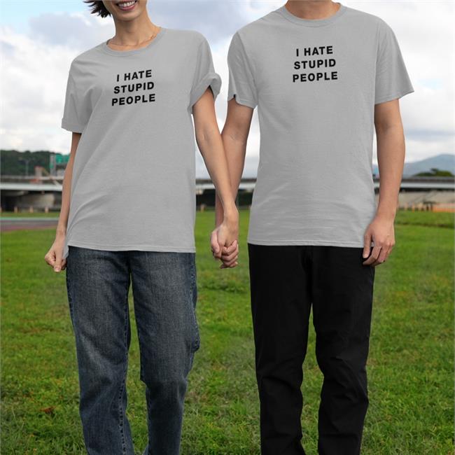I Hate Stupid People Long Sleeve Tee Red Susu