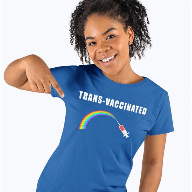 Trans-Vaccinated Rainbow T Shirt Alex Strenger