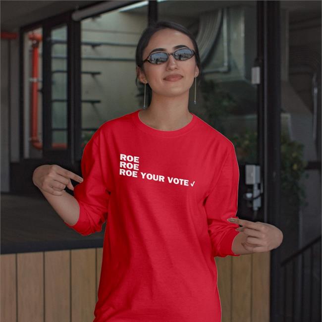 Roe Roe Roe Your Vote Shirt Navy