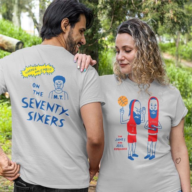 Cookies Hoops Store The James And Joel Experience Harden And Embiid On The Seventy Sixers Tank Top Philadelphia Dmorey