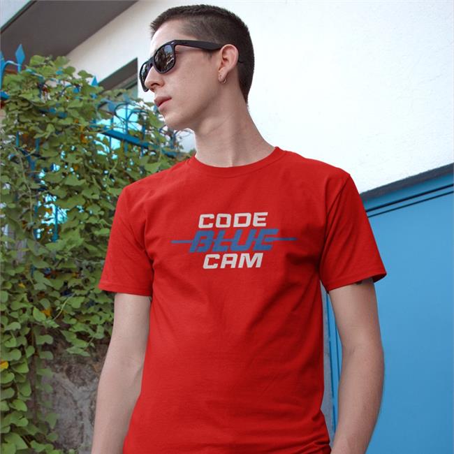 Black Code Blue Cam Merch Code Blue Cam Line T Shirt