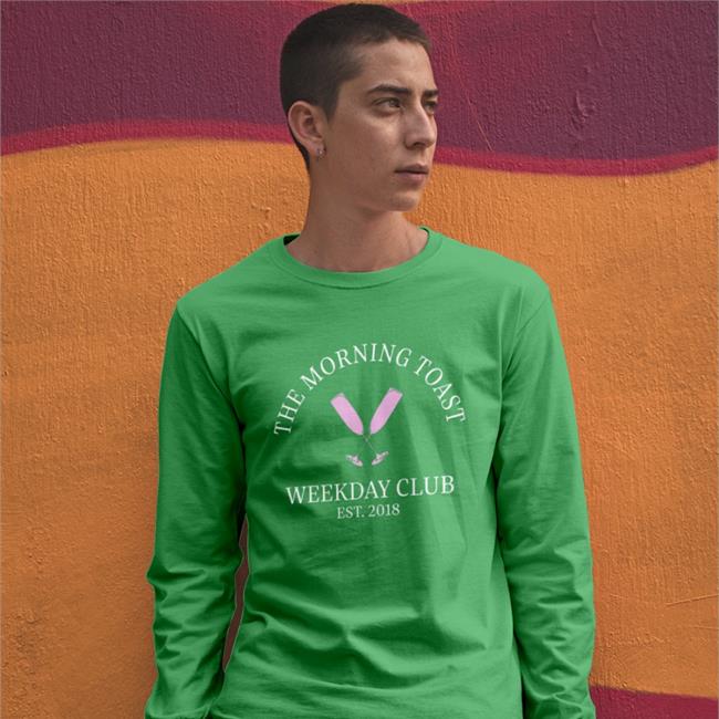 Morning Toast Merch Tmt Weekday Club Green Sweatshirt Est 2018