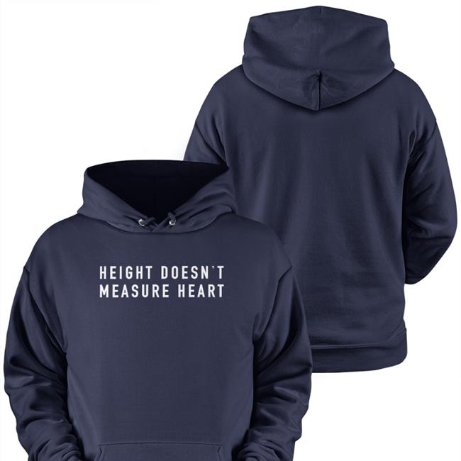 Height Doesn't Measure Heart Spellout Tee Hdmh Apparel