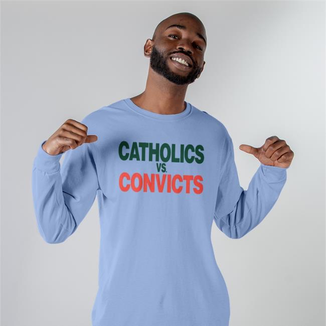 Super 70s Sports Merch Catholics Vs Convicts Tee