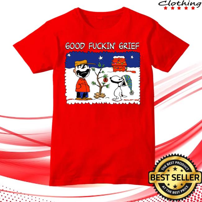 Official Icp Merch SHAGGY 2 DOPE Good Fuckin' Grief Red Long Sleeve Shirt Psychopathicmerch