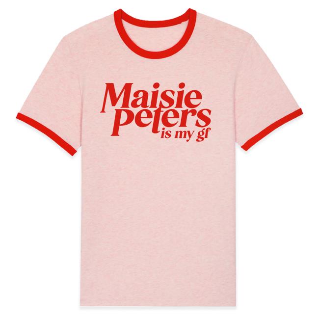 Official Maisie Peters Merch Store Maisie Peters Is My Gf Ringer Shirt New Pink
