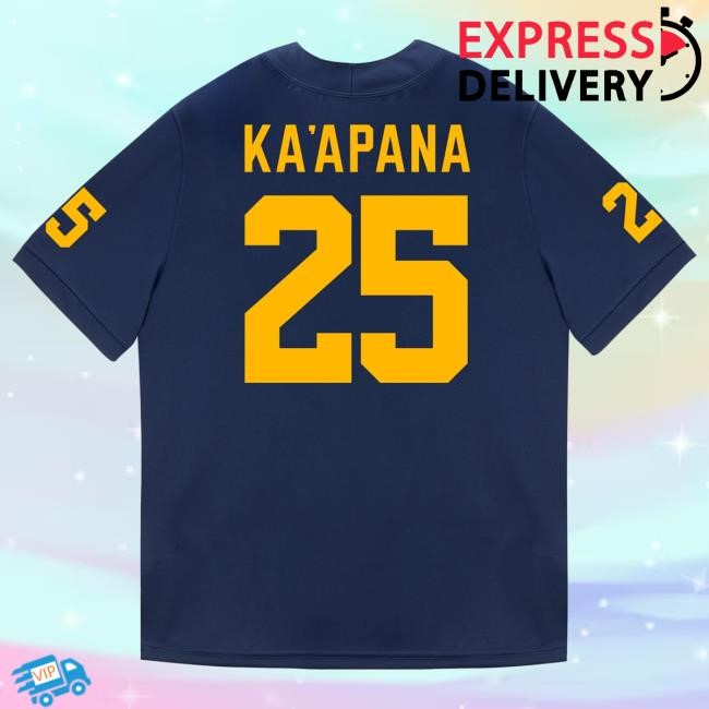The M Den Michigan Wolverines #25 Micah Ka'apana Student Athlete Blue Football Jersey T Shirt