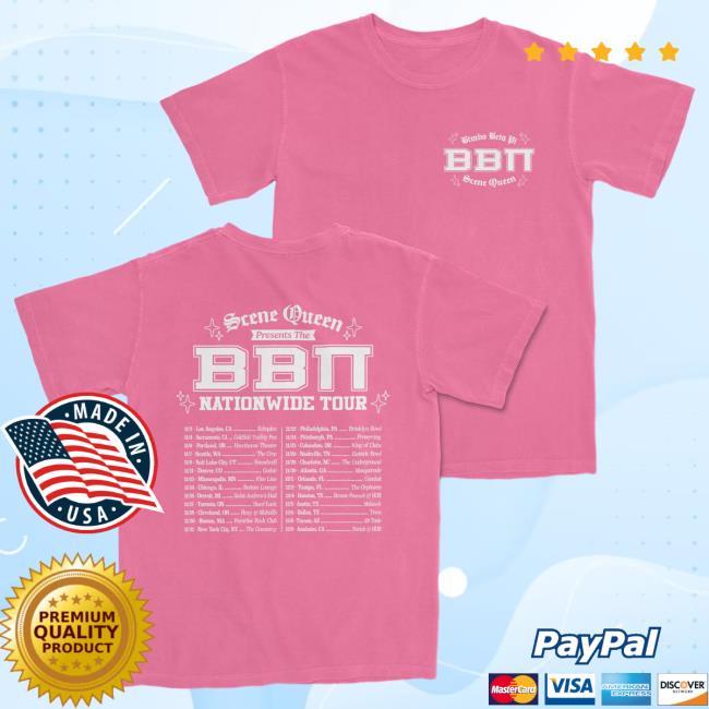 Official Scene Queen Merch Pink Tour T Shirts