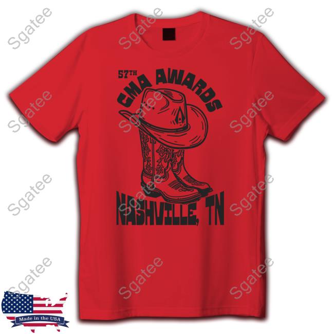 Official Cmaworld 57Th Cma Awards Boots Nashville Tn Tee Shirt