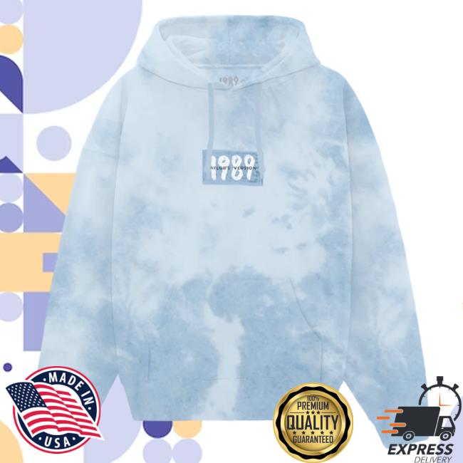 Taylor Swift Merch 1989 (Taylor's Version) Blue Tie Dye Pullover Sweatshirt