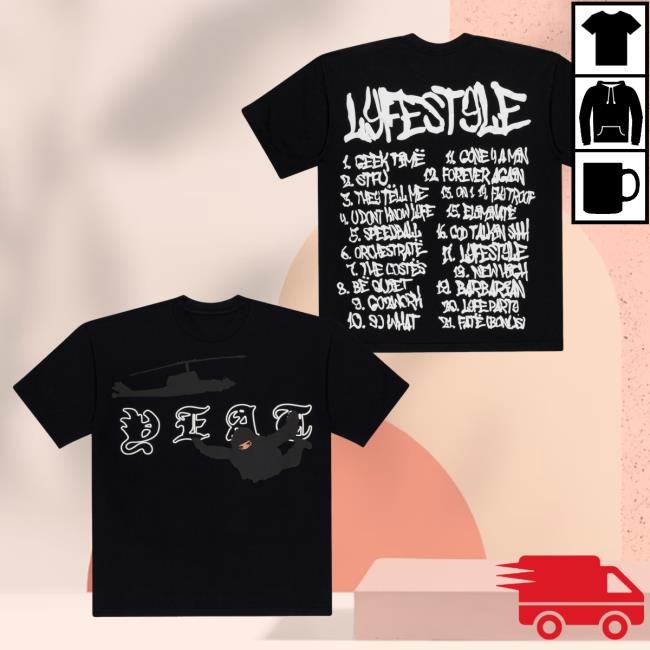 Official Yeat Merch Store Shop Yeat CPFM Lyfestyle Tracklist T-Shirts