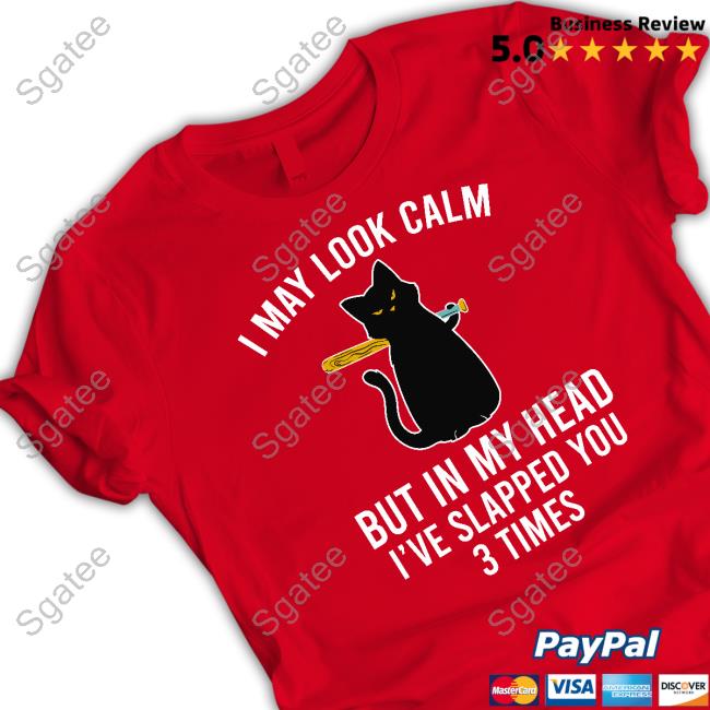 I May Look Calm But In My Head Black Cat Shirt