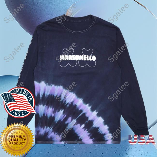 Official Marshmello Music Clothing Store Shop Mello Spot Tie Dye L/S Hoodie Black Marshmellomusic Merch