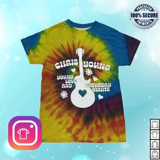 Chris Young Official Merch Store Young Love & Saturday Nights Tie Dye Vintage Shirt Chris Young Clothing Shop Apparel
