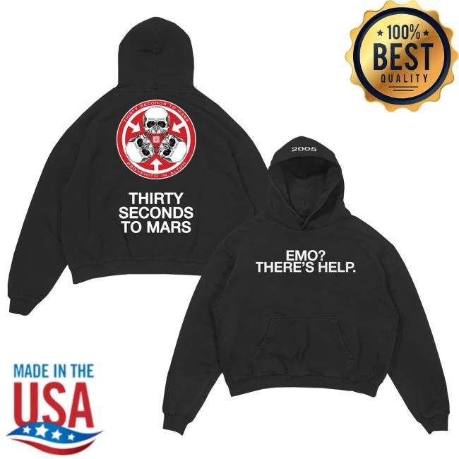 TSTFM Emo? There's Help Hoody Thirty Seconds To Mars Store Merch