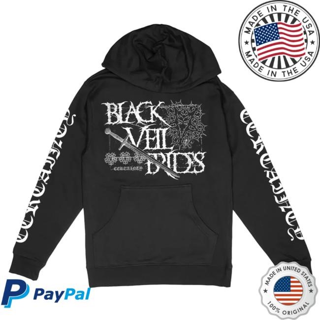 Certainty Top Shirt Black Veil Brides Graphic Design | Black Veil Brides Official | Rock Fan Gear Certainty Tee Black Veil Brides Limited Edition | Black Veil Brides Official | Rock Fan Gear