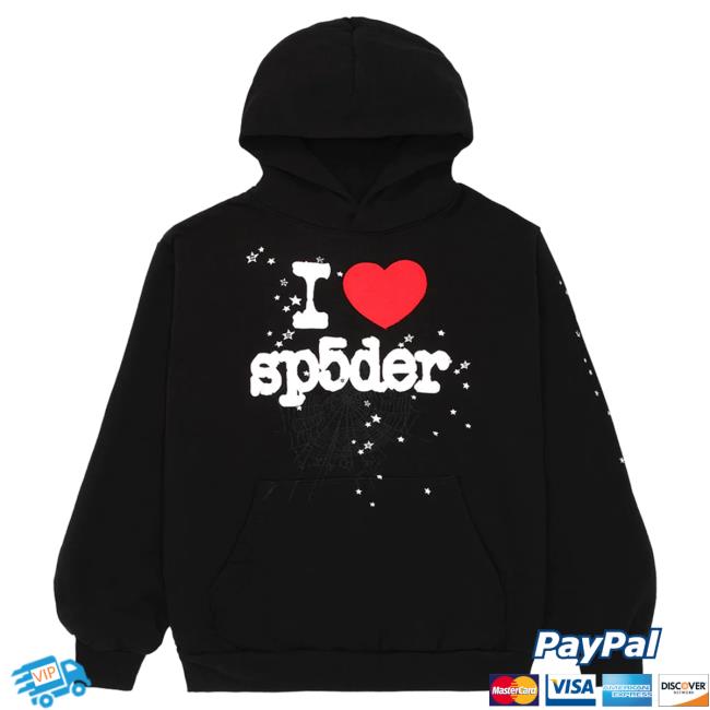 Official Sp5der Clothing Apparel Sp5der Black Souvenir Hoody Sp5der Merch Store Shop