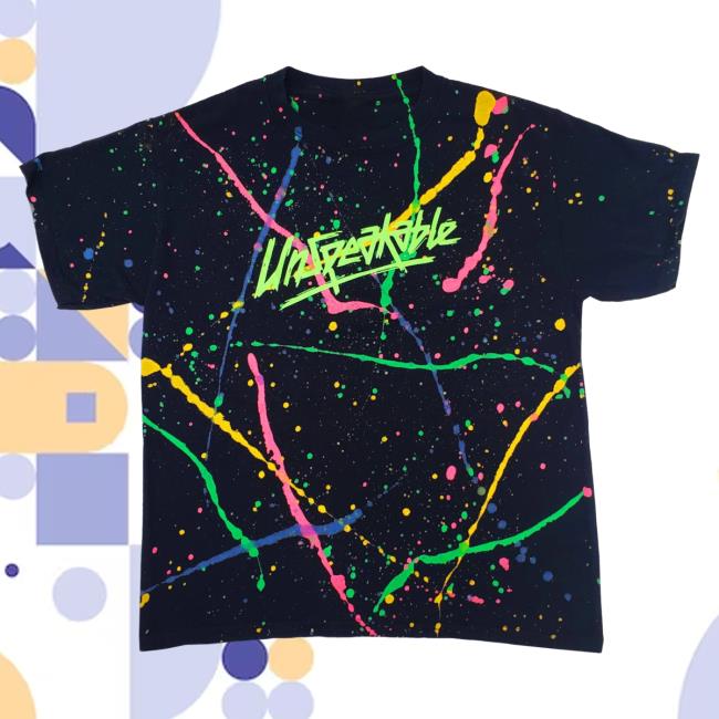 Official Unspeakable Merch Black Splatter Tees