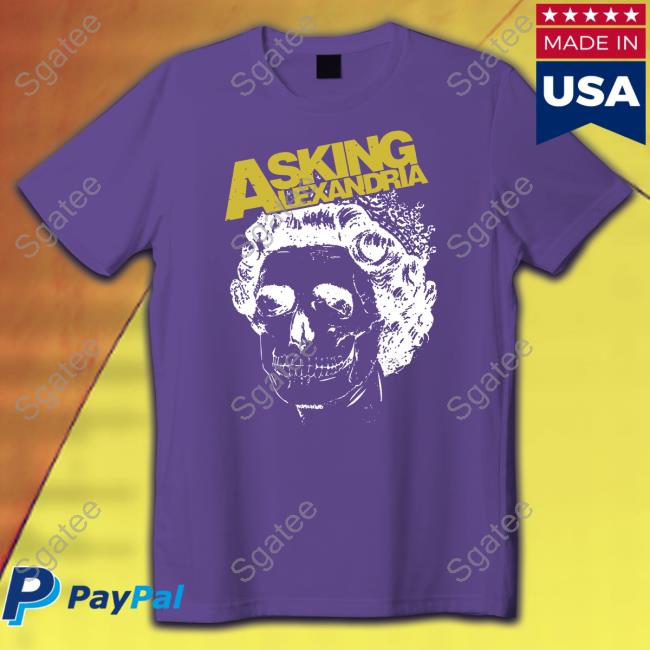 Official Asking Alexandria Merch Store Skull Queen Vintage Long Sleeve Tee