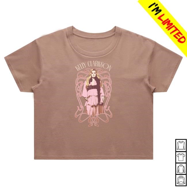 Kelly Clarkson Official Store Shop Kelly Clarkson Pink Kelly Crop Top Tee
