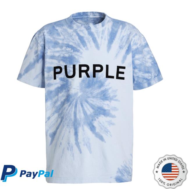 Official Harry Rosen Purple Brand Swirling Tie Dye Design Crewneck Hot Shirt Mid Blue