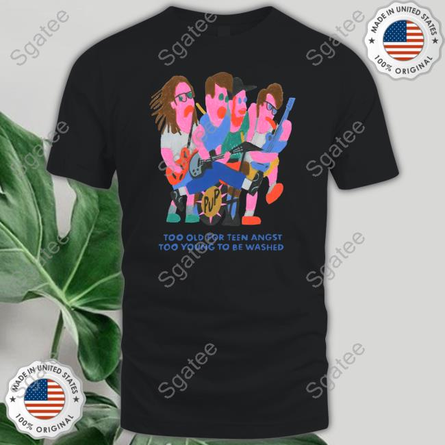 Official Pup The Band Merch Too Old For Teen Angst Too Young To Be Washed Shirt