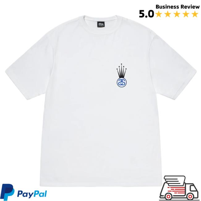 Official Crown Link White Sweatshirt Stüssy Apparel Clothing Shop