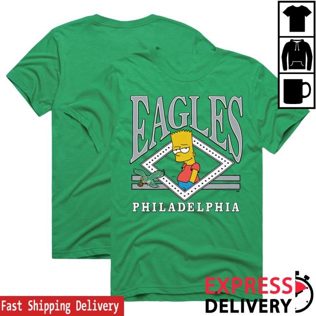Official Philadelphia Eagles Homage x The Simpsons Unisex T Shirt - Kelly Green