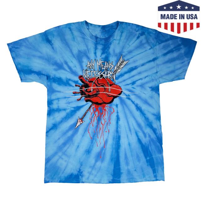 Official Any Means Necessary Clothing Tie Dye Down with the Ship Shirt Baby Blue Tie-Dye