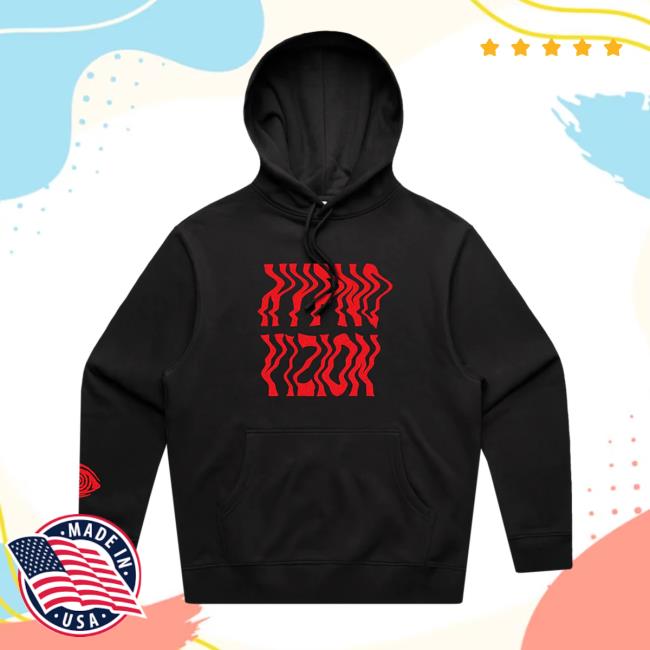 Official Rezz Shop Hypnovizion Vortex Flocked Black Long Sleeve Shirt