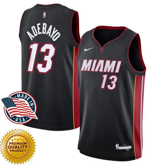 NBA Basketball Nike Bam Adebayo Miami Heat Youth Icon Jersey
