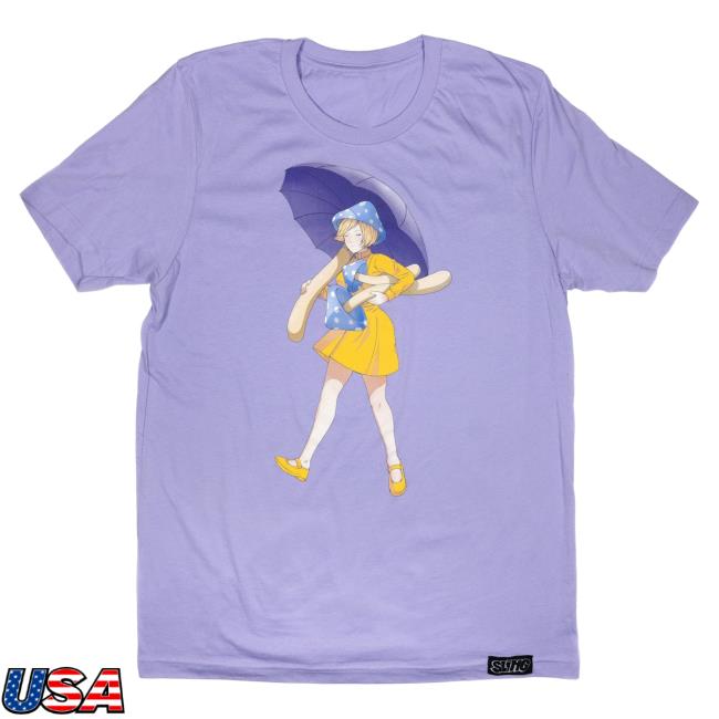 Official Slinger Apparel Store Shop Anime Shroom Girl T-Shirt Lavender Pyroscopic