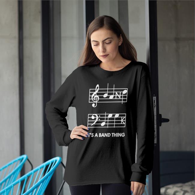 Threat Notation It's A Band Thing Long Sleeve Tee Threatening Music Notation