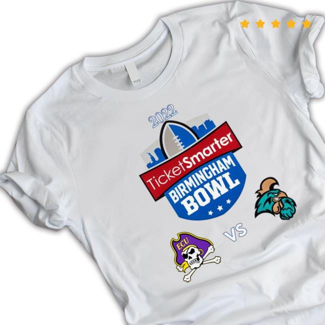 Coastal Carolina vs East Carolina 2022 TicketSmarter Birmingham Bowl Tee