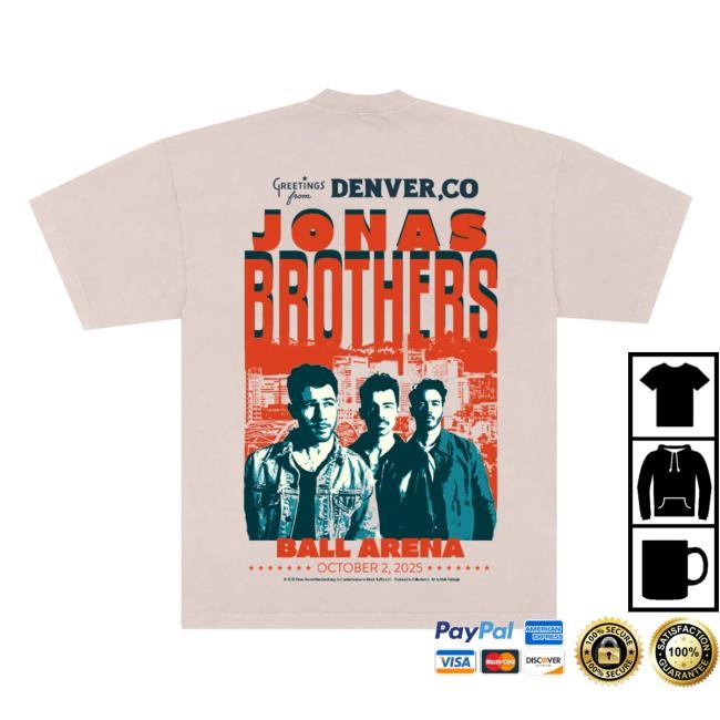 Official Jonas Brothers Merch Store Shop Greetings From Your Hometown - Denver, CO Hot Shirt JonasBrothers