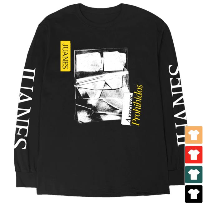 Official Juanes Merch Store Juanes Amores Prohibidos LS Black Juanes Apparel Clothing Shop