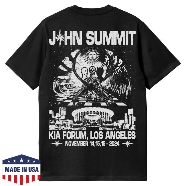 Official John Summit Merch Store John Summit Kia Forum Black Hot Shirt