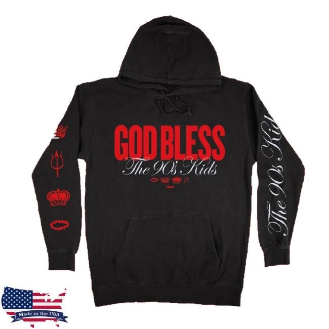 You Me At Six God Bless Hoodie You Me At Six God Bless Hoodie